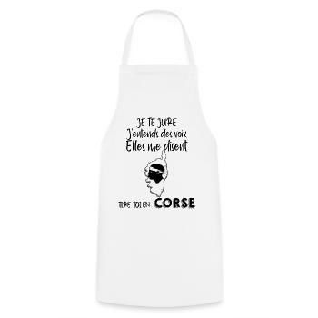 les Voix De Mon pays La Corse - Tablier de cuisine - blanc - Devant - AI Model Male 185 dark (185cm)
