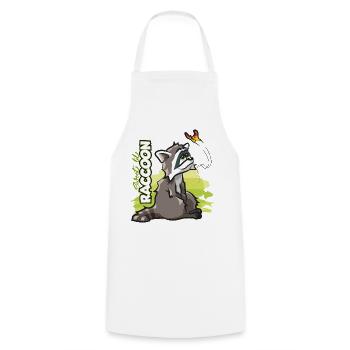 niedlicher Waschbär Sweet lil Raccoon - Kochschürze - Weiß - Vorne - AI Model Male 185 dark (185cm)