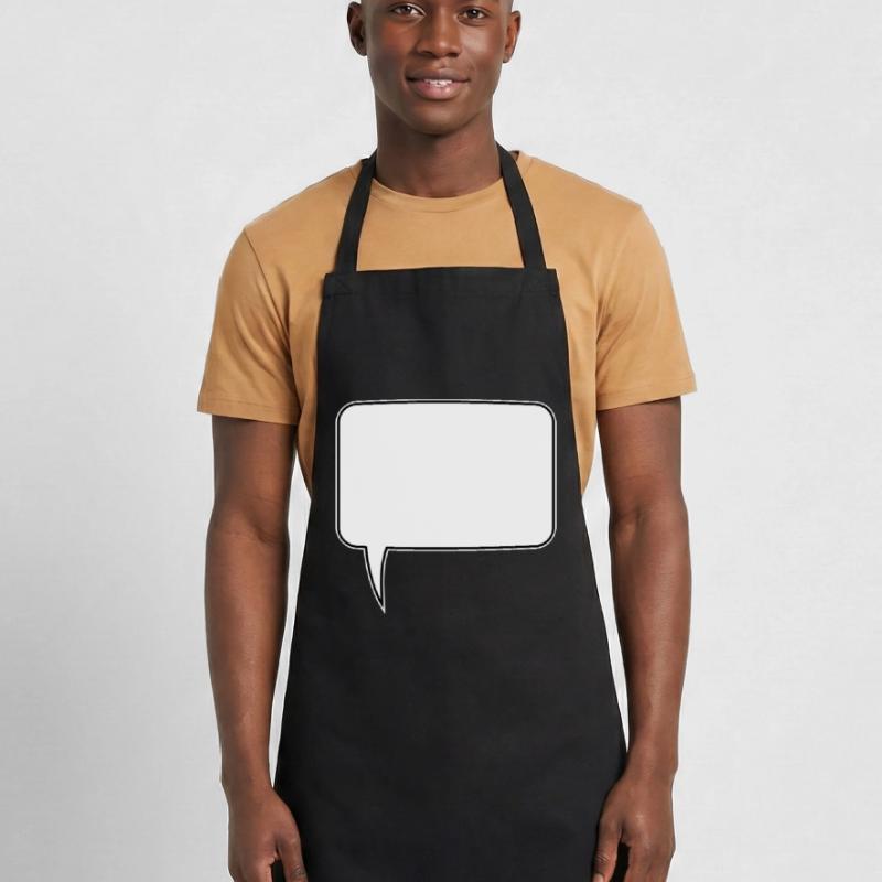 Conception rectangulaire de bulle de dialogue Tablier de cuisine