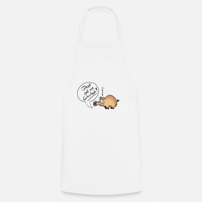 DontCallMeSchnitzel - Kochschürze - Weiß