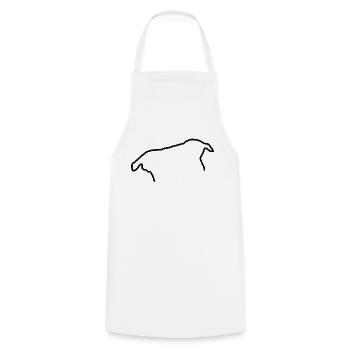 Staffy Outline - Cooking Apron - white - Front - AI Model Male 185 dark (185cm)