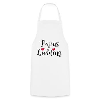 Papas Liebling - Kochschürze - Weiß - Vorne - AI Model Male 185 dark (185cm)