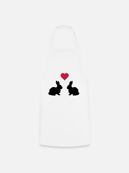 Love Hasen - Kochschürze - Weiß
