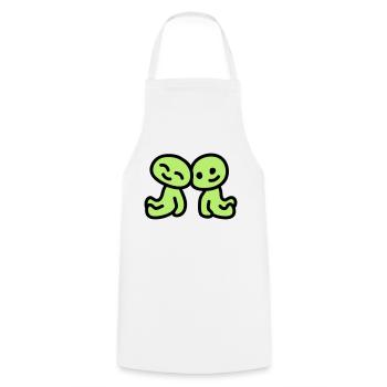 Friendship - love - Cooking Apron - white - Front - AI Model Male 185 dark (185cm)
