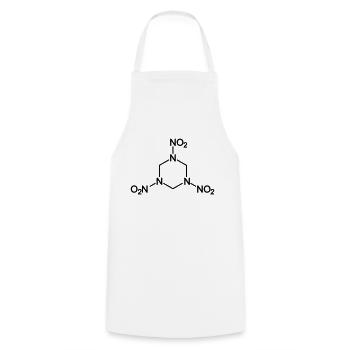 C4 explosives RDX - Cooking Apron - white - Front - AI Model Male 185 dark (185cm)