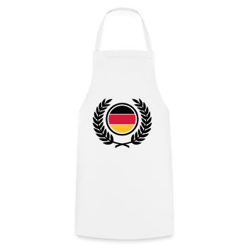 Germany (flag & laurel wreath) - Cooking Apron - white - Front - AI Model Male 185 dark (185cm)