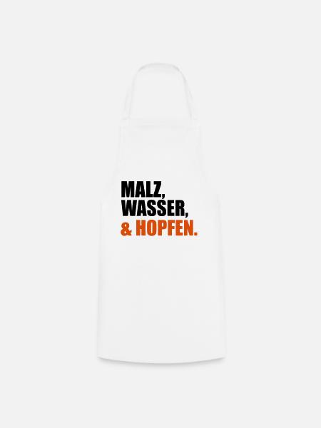 Bier - Kochschürze - Weiß