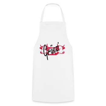 grüezi - Cooking Apron - white - Front - AI Model Male 185 dark (185cm)