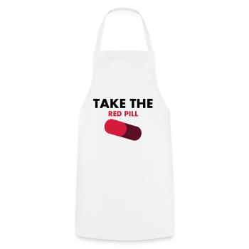 take_the_red_pill - Cooking Apron - white - Front - AI Model Male 185 dark (185cm)