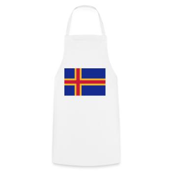 drapeau_aland - Kochschürze - Weiß - Vorne - AI Model Male 185 dark (185cm)