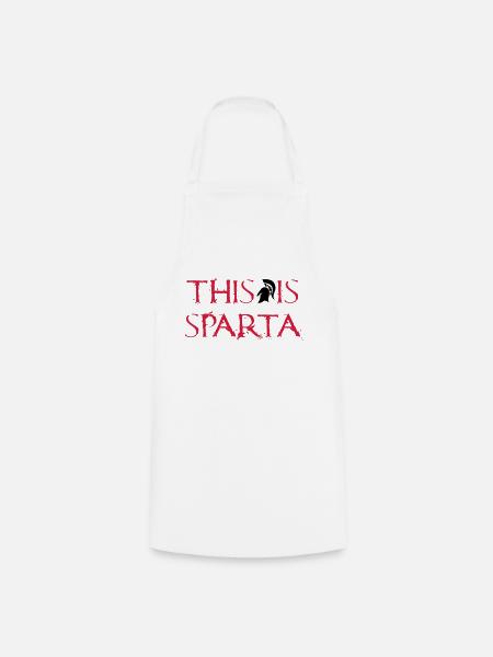 This is Sparta - Cooking Apron - white