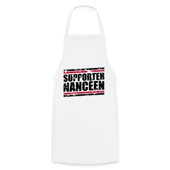 Supporter Nanceen vintage - Tablier de cuisine - blanc - Devant - AI Model Male 185 dark (185cm)