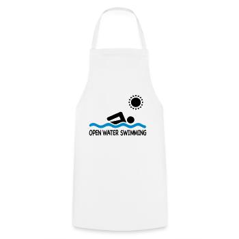 open water swimming - Kochschürze - Weiß - Vorne - AI Model Male 185 dark (185cm)