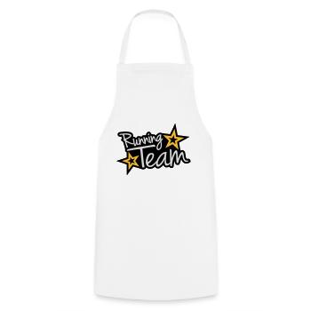 Running Team - Cooking Apron - white - Front - AI Model Male 185 dark (185cm)