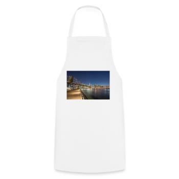 Panoramic View Brooklyn Bridge and Skyline - Kochschürze - Weiß - Vorne - AI Model Male 185 dark (185cm)
