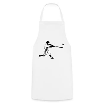 baseballer - Kochschürze - Weiß - Vorne - AI Model Male 185 dark (185cm)