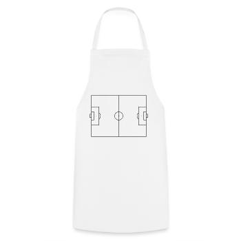 fussballfeld - Cooking Apron - white - Front - AI Model Male 185 dark (185cm)