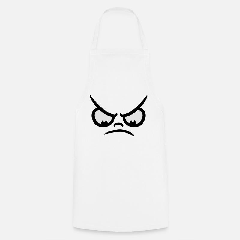 Angry Comic Face - Kochschürze - Weiß