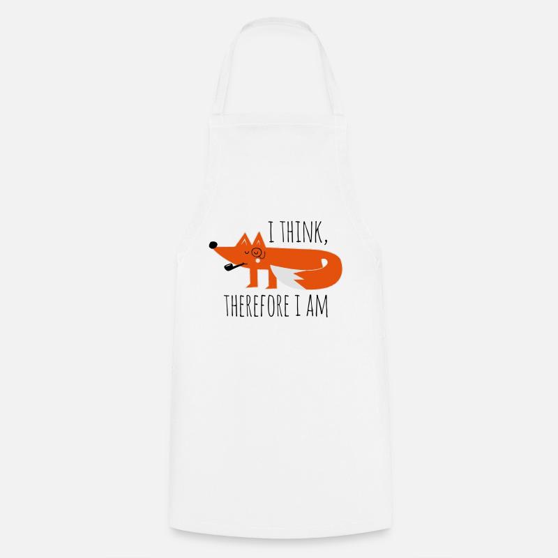 Fuchs Fox Philosophie sprüche geek nerd - Kochschürze - Weiß