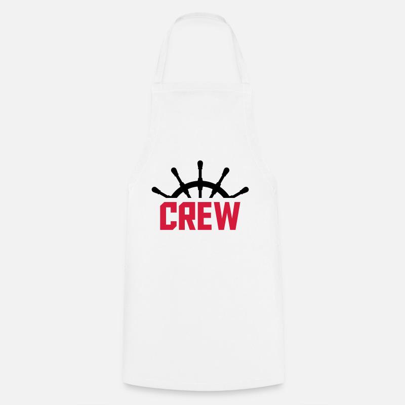 Crew Steuerrad Design - Kochschürze - Weiß