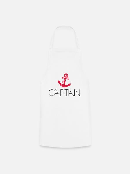 Captain Cool ancre Logo - Tablier de cuisine - blanc