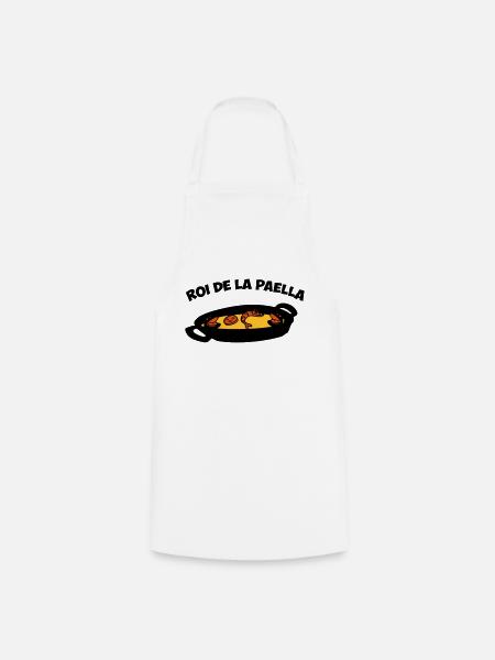 roi de la paella spécialité culinaire espagnole - Tablier de cuisine - blanc