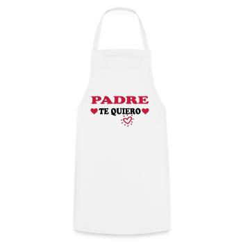 Padre te quiero - Cooking Apron - white - Front - AI Model Male 185 dark (185cm)