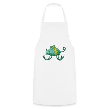 iCat - Cooking Apron - white - Front - AI Model Male 185 dark (185cm)
