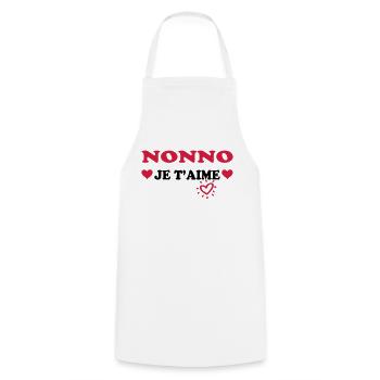 Nonno je t'aime - Kochschürze - Weiß - Vorne - AI Model Male 185 dark (185cm)