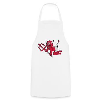 evil devil demon hell devil satan crawling pacifie - Cooking Apron - white - Front - AI Model Male 185 dark (185cm)