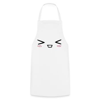 kawaii_face_7 - Kochschürze - Weiß - Vorne - AI Model Male 185 dark (185cm)