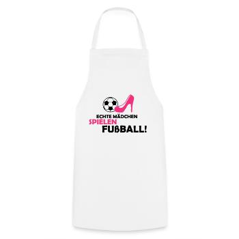 frauen_fussball_02 - Kochschürze - Weiß - Vorne - AI Model Male 185 dark (185cm)