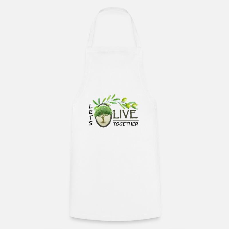 Allons olive ensemble - Tablier de cuisine - blanc