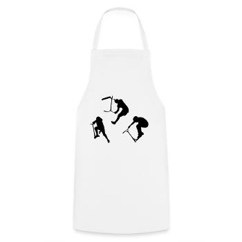 Stunt scooter freestyle scooter - Cooking Apron - white - Front - AI Model Male 185 dark (185cm)