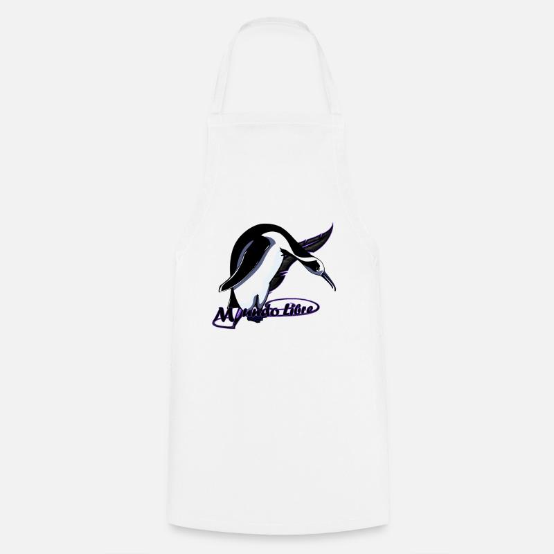 Pingouin oiseau - Tablier de cuisine - blanc