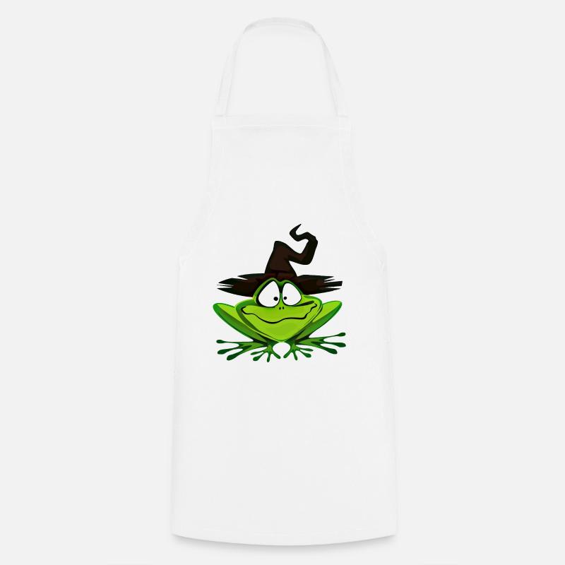 cute frog - Cooking Apron - white
