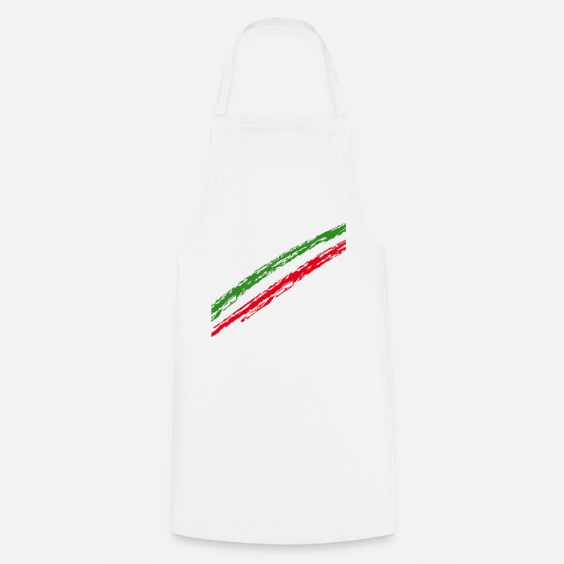 Italie rayures - Tablier de cuisine - blanc