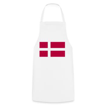 Denmark Flag Danish Flag Danmark Denmark - Cooking Apron - white - Front - AI Model Male 185 dark (185cm)