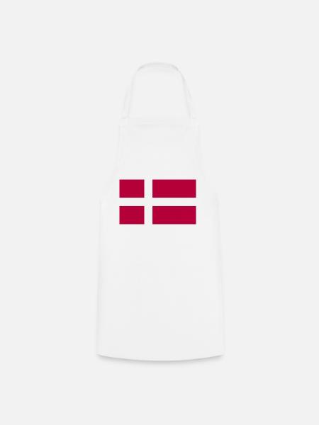 Dänemark Fahne Dänische Flagge Danmark Denmark - Förkläde - vit