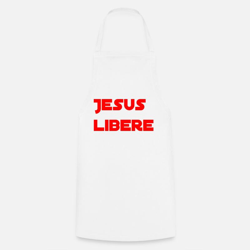 Jesus libere - Tablier de cuisine - blanc