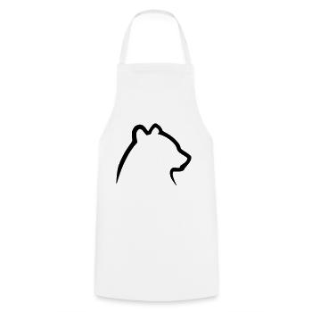 Bär 1 - Kochschürze - Weiß - Vorne - AI Model Male 185 dark (185cm)