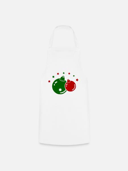 weihnachtskugeln - Kochschürze - Weiß