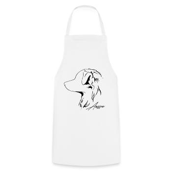 AUSSIE Chiens de berger australien Chien de troupeau Wilsigns - Tablier de cuisine - blanc - Devant - AI Model Male 185 dark (185cm)