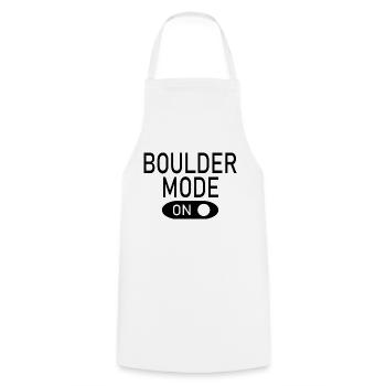Bouldern Klettern Climbing - Kochschürze - Weiß - Vorne - AI Model Male 185 dark (185cm)