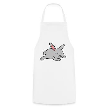 Little cute rabbit - Cooking Apron - white - Front - AI Model Male 185 dark (185cm)