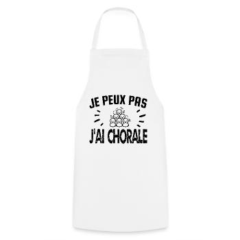je peux pas j'ai chorale - Tablier de cuisine - blanc - Devant - AI Model Male 185 dark (185cm)