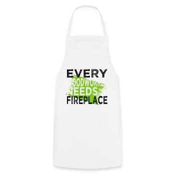 bday carpenter hoodies and sweatshirts woodworker - Cooking Apron - white - Front - AI Model Male 185 dark (185cm)