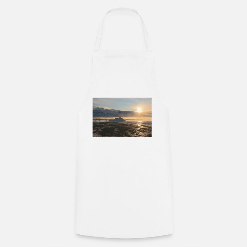 Glacier au lever du soleil - Tablier de cuisine - blanc
