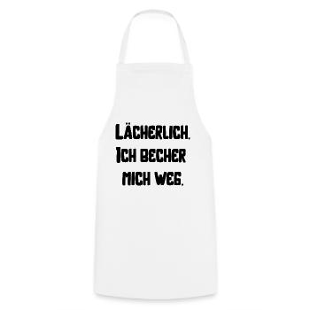Party feiern Festival bechern saufen Alkohol - Kochschürze - Weiß - Vorne - AI Model Male 185 dark (185cm)