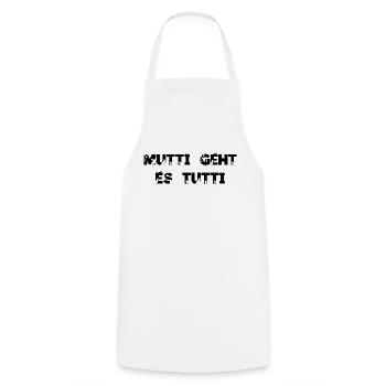 Mutti geht es tutti lustiger Spruch Mama Mutter - Kochschürze - Weiß - Vorne - AI Model Male 185 dark (185cm)